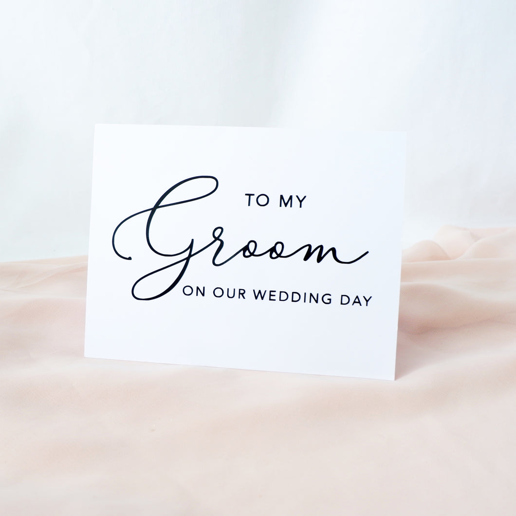 To My Groom Card